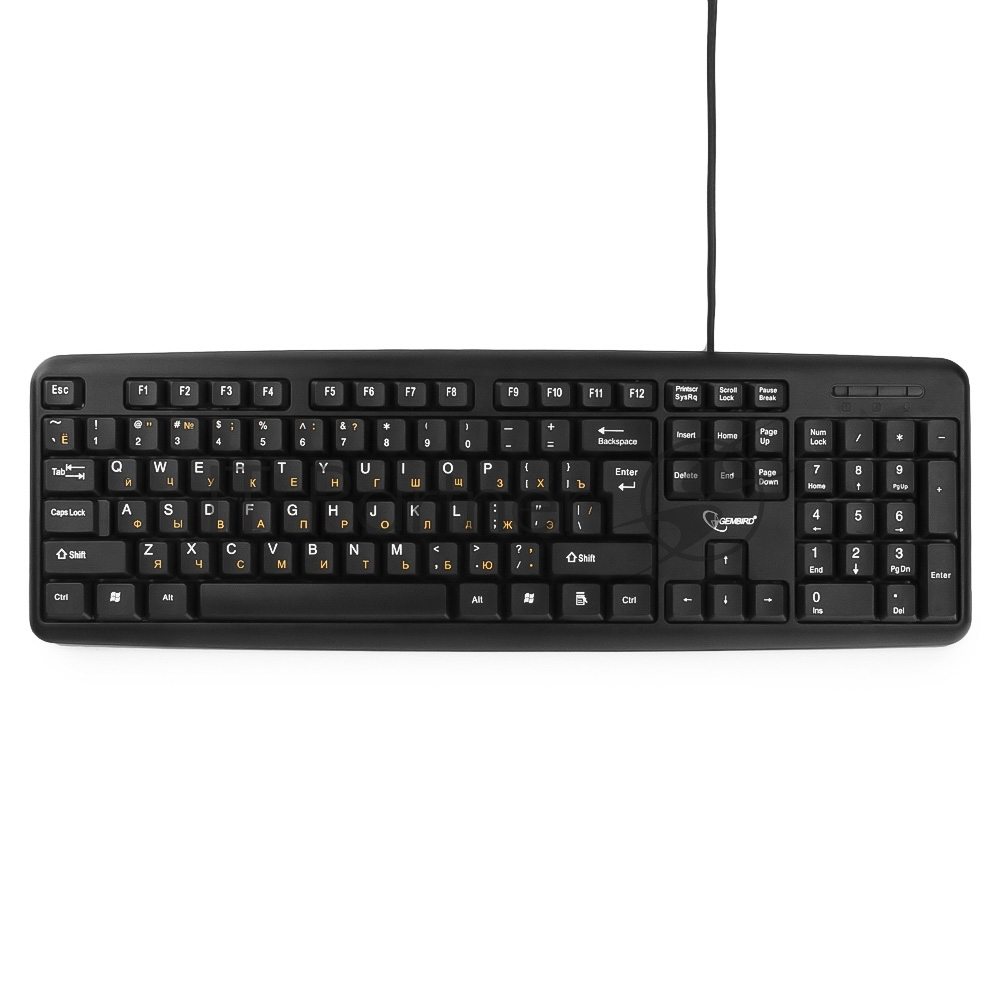 Клавиатура проводная Gembird KB-8320UXL-BL, USB, черный