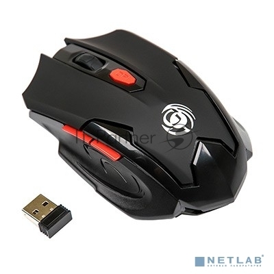 Мышь беспроводная Dialog Gan-Kata MRGK-10U черный, 1600 dpi, радиоканал, USB, кнопки - 6