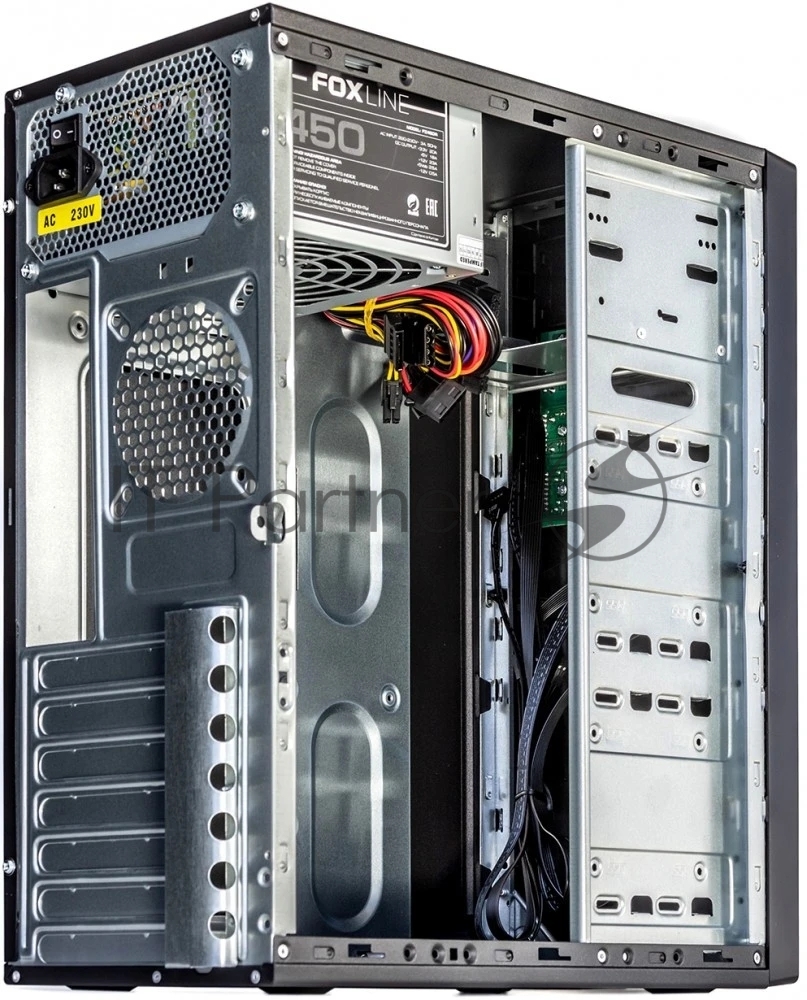 Компьютерный корпус c блоком питания 450 Ватт Case Foxline ATX, 450W, 4xUSB 2.0, powcord