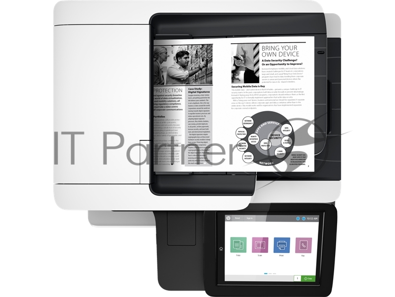 МФУ лазерное HP LaserJet Enterprise M528dn (1PV64A #B19), A4, ч/б, печ. до 43 стр/мин., скан. до 43 стр/мин. (ч/б) 38 стр/мин. (цвет), 1200 x 1200 dpi (печать) 600x600dpi (сканер), USB, RJ-45, Air Print, Mopria