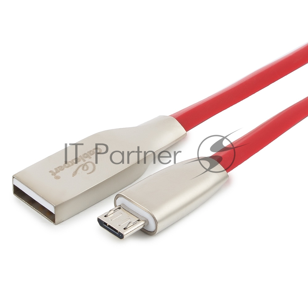 Кабель USB2.0 Cablexpert CC-G-mUSB01R-3M, AM/microB, серия Gold, длина 3м, красный, блистер