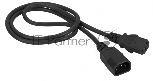 Шнур питания Lanmaster C13-C14, 3х0.75, 220В, 10А, черный, 5 метров