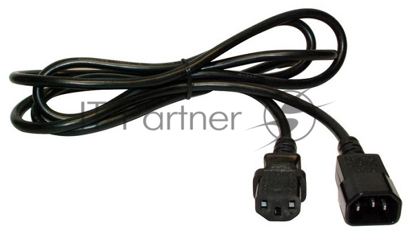 Шнур питания Lanmaster C13-C14, 3х0.75, 220В, 10А, черный, 2 м