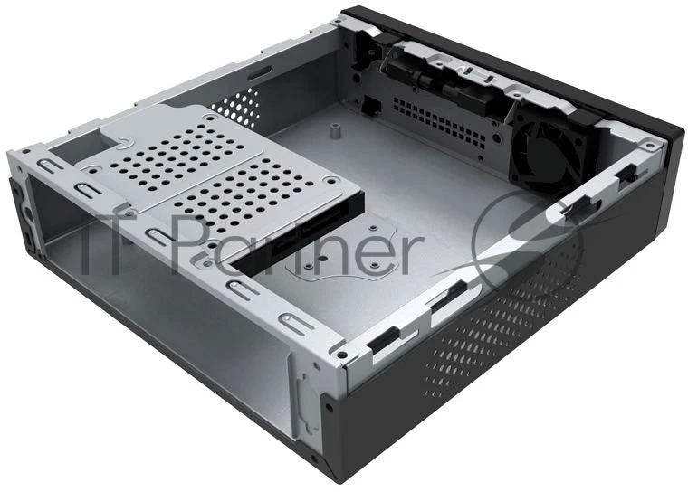 Компьютерный корпус Slim Case Powerman ME100S-BK front fan 4cm, 120W adapter, Mini ITX, VESA