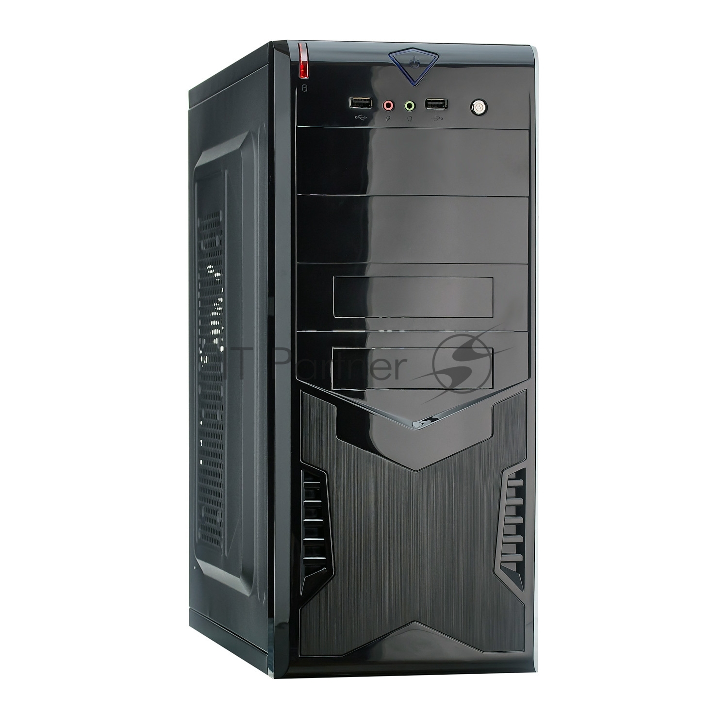 Компьютерный корпус Miditower ExeGate EX280386RUS CP-604 Black, ATX, (CP350W, 80мм), 2хUSB, Audio