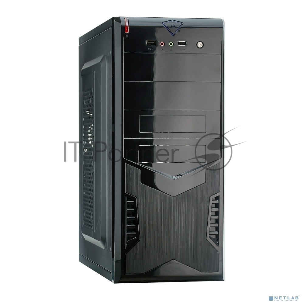 Компьютерный корпус ExeGate EX280388RUS Miditower ExeGate CP-604 Black, ATX, (CP450W, 80мм), 2хUSB, Audio