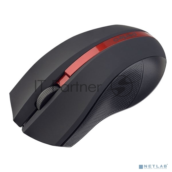 Мышь беспроводная оптическая Perfeo "VERTEX", 3 кн, DPI 1000, USB, черный/красный PF_A4779