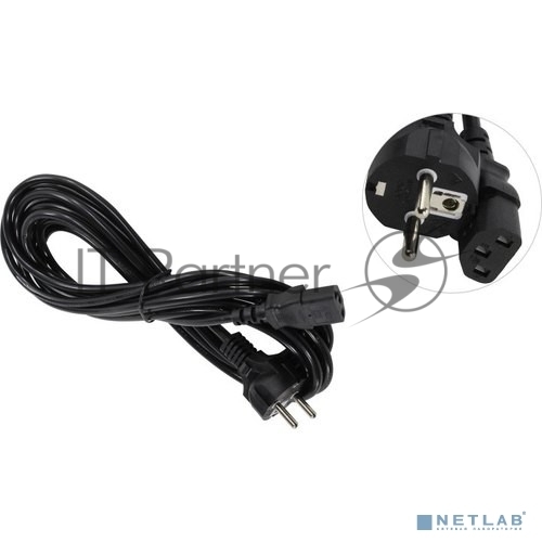 Кабель питания ExeGate Power PC-5P (Евровилка Schuko->С13) VDE-250V-3*0.75-CU, 10A, черный, 5м