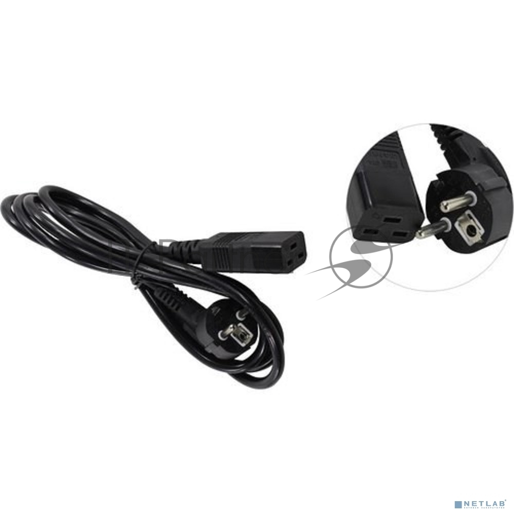Кабель питания ExeGate Power PC19-1,8P (Евровилка Schuko->С19) VDE-250V-3*1.5-CU, черный, 16А, 1.8м