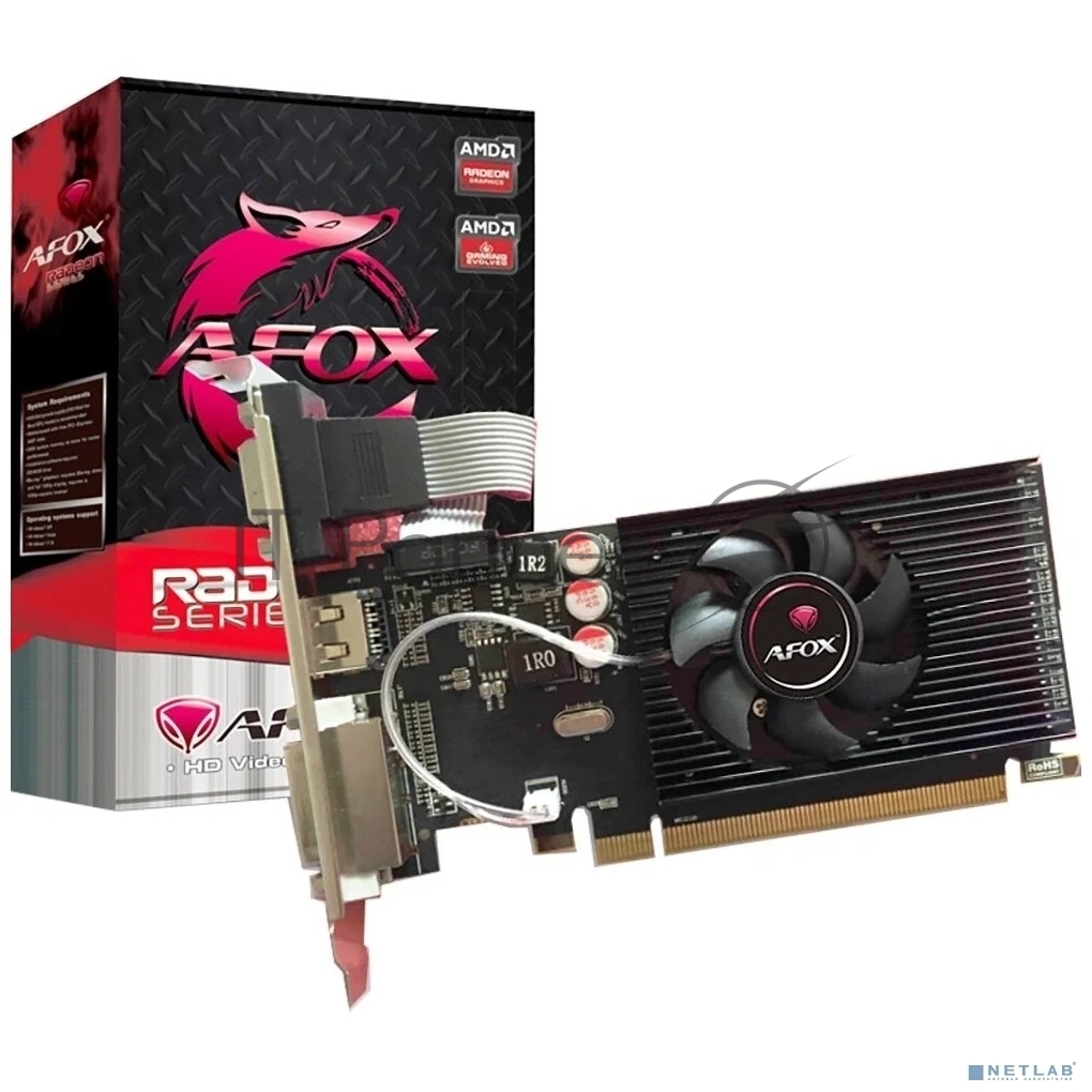 Видеокарта AFOX R5 230 2Gb DDR3 64Bit, LP Single Fan AFR5230-2048D3L5