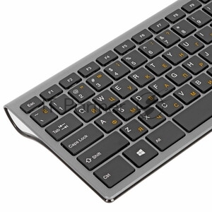 Клавиатура беспроводная Gembird KBW-1, USB, серебристый