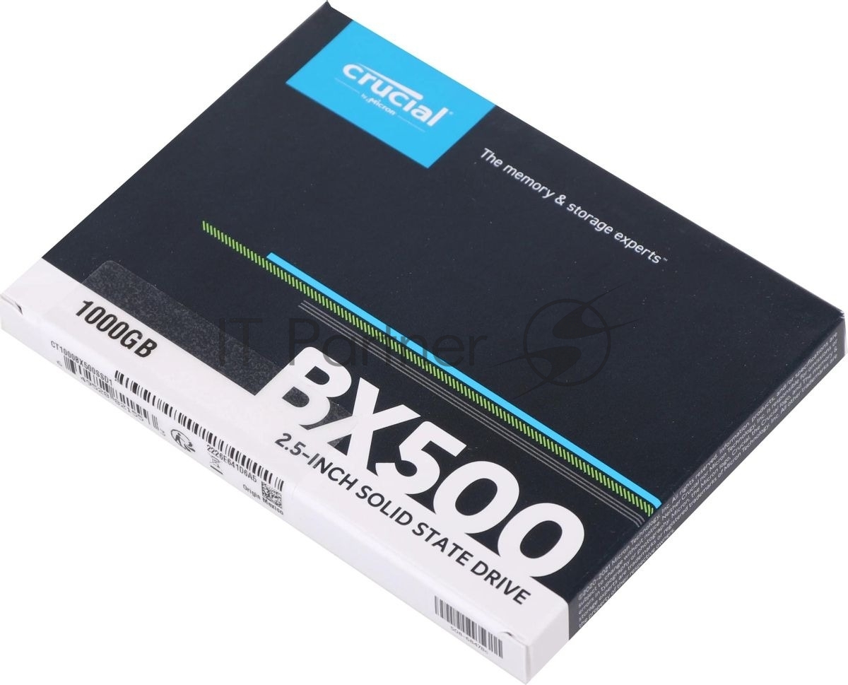 Накопитель SSD Crucial BX500, 1Tb, SATA III, 2.5", R/W 540/500